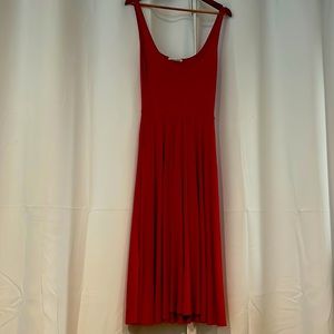 Reformation red stretchy dress flowy with pockets medium